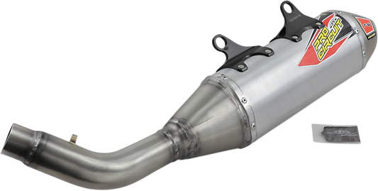 PRO CIRCUIT T-6 muffler, stainless slip-on silencer for motorcycles, designed for durability and enhanced performance.