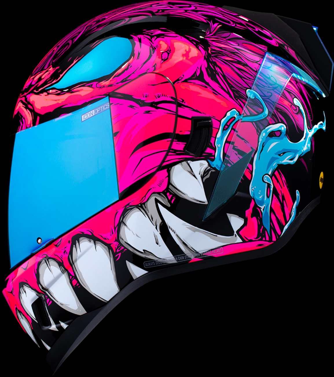 Pink ICON Airform™ Helmet by Bill's Exhausts, MIPS® safety helmet in 3XL size with sleek design and adjustable straps.