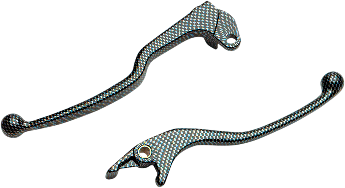 Parts Unlimited adjustable brake lever for motorcycle and ATV, featuring a sleek metal design and ergonomic grip.