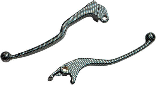 Parts Unlimited adjustable brake lever for motorcycle and ATV, featuring a sleek metal design and ergonomic grip.