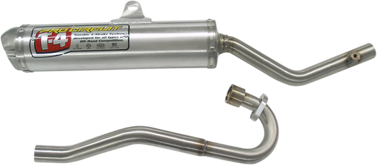 Pro Circuit T-4 exhaust for enhanced performance and durability, shown in the image with its sleek, durable metal finish.