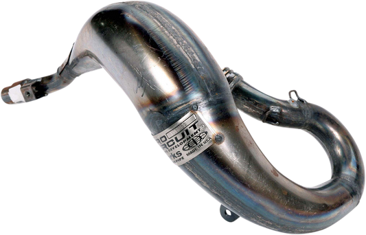 PRO CIRCUIT Works Pipe PK02065 motorcycle exhaust with bare metal finish, high-performance motorcycle exhaust system.