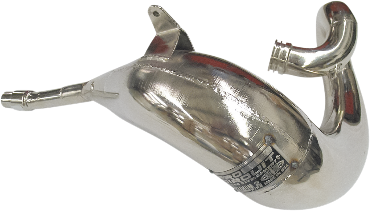 Pro Circuit Platinum 2 Pipe PK95200DP2 heavy-duty performance exhaust for enhanced power and durability, with a sleek metallic finish.
