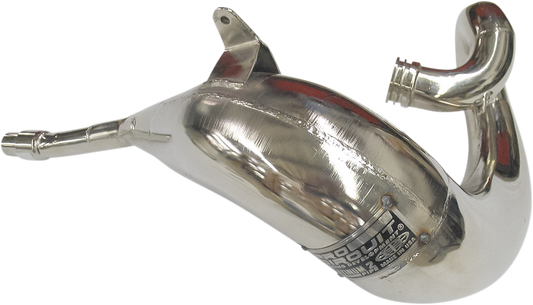 Pro Circuit Platinum 2 Pipe PK95200DP2 heavy-duty performance exhaust for enhanced power and durability, with a sleek metallic finish.