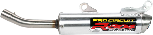 PRO CIRCUIT R-304 Silencer for two-stroke engines, showing the sleek exhaust component designed for performance and durability.