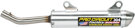 PRO CIRCUIT 304 aluminum motorcycle silencer exhaust with durable construction and noise reduction, shown in the image.
