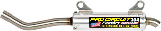 Pro Circuit 304 Silencer motorcycle exhaust system with sleek black finish and stainless steel construction