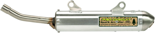 PRO CIRCUIT spark arrestor silencer for CR250R 1992-1996 motorcycle, showing the metal mesh and mounting details.