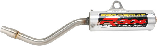Pro Circuit R-304 two-stroke silencer for closed-course racing, featuring durable metal construction and branded logo.