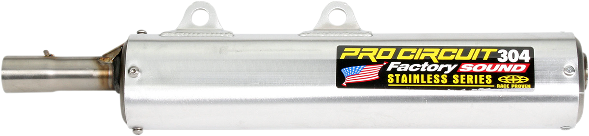 PRO CIRCUIT 304 silencer for motorcycle exhaust system, designed for improved top-end performance and noise reduction.