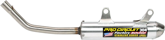 PRO CIRCUIT 304 Silencer motorcycle exhaust made of durable aluminum, designed for noise reduction and performance.