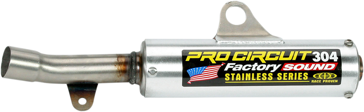 Pro Circuit 304 motorcycle silencer with sleek design, durable construction, and enhanced performance for off-road and sport bikes.