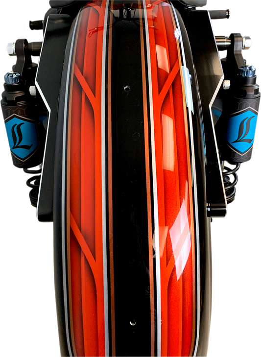 Legend Suspension REVO ARC piggyback shocks in black for 1984-2000 FXR models, 13-inch suspension component with part number 1310-1898.