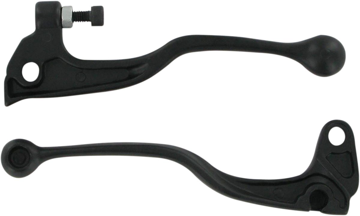 Black PARTS UNLIMITED Shorty Power Lever Set with ergonomic design, shown in close-up view.
