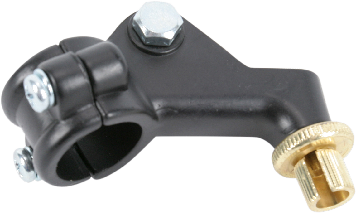 Parts Unlimited two-piece black lever holder for motorcycle, part number 53172-429-770, shown in the image.