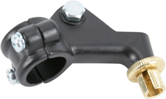 Parts Unlimited two-piece black lever holder for motorcycle, part number 53172-429-770, shown in the image.