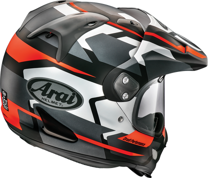Arai XD-4 Depart helmet in black and silver frost, small size, featuring aerodynamic design and ventilation for motorcycle riding.