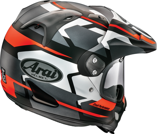 Arai XD-4 Depart helmet in black and silver frost, small size, featuring aerodynamic design and ventilation for motorcycle riding.