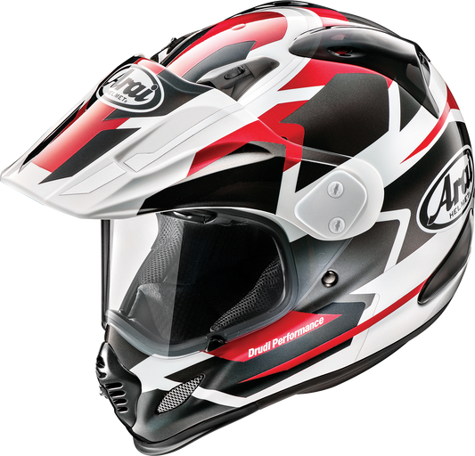 Arai XD-4 Depart Red motorcycle helmet with XS size, featuring a sleek design and comfortable fit, by Arai Helmets.