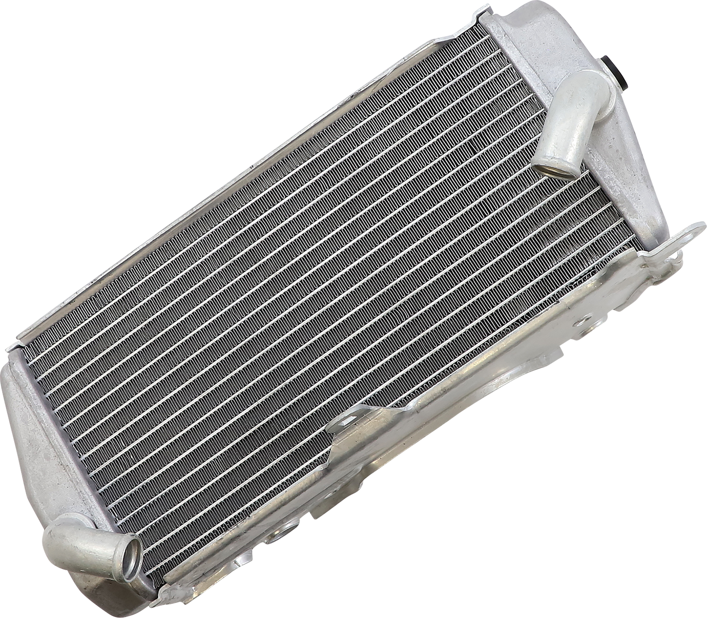 Moose Offroad OEM radiator replacement for Honda, left side view, durable metal construction for off-road vehicle cooling.