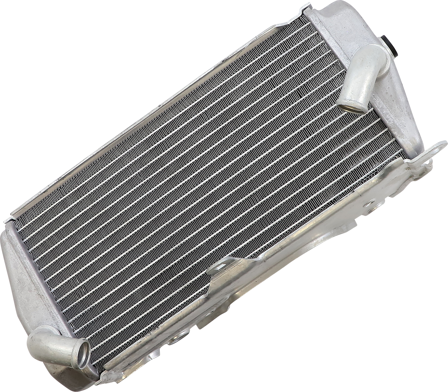 Moose Offroad OEM radiator replacement for Honda, left side view, durable metal construction for off-road vehicle cooling.