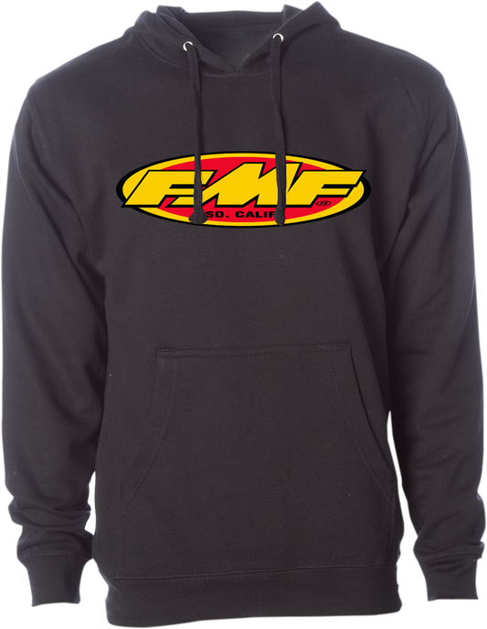 Black FMF Don 2 pullover hoodie in small size, featuring a comfortable fit and branded design.