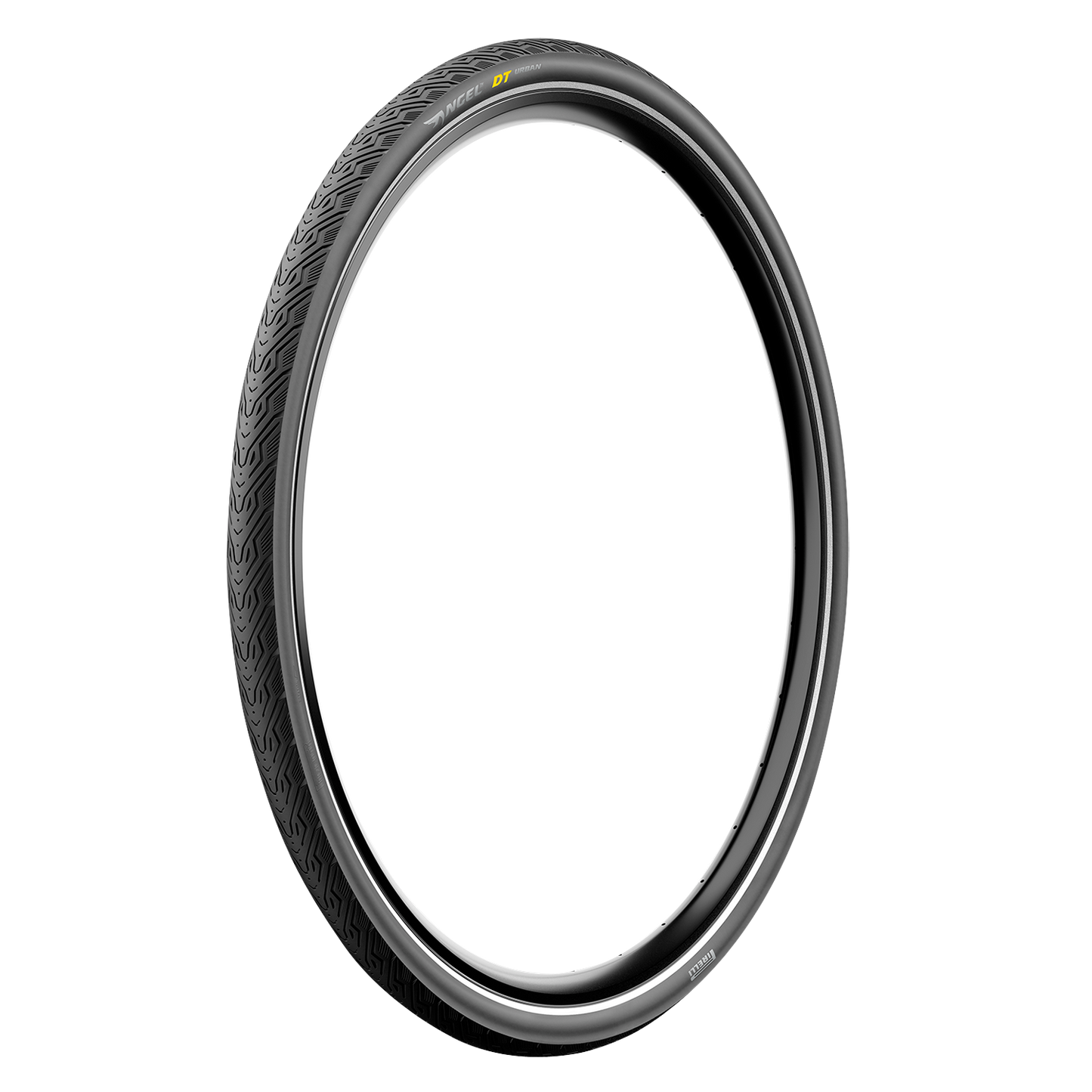 PIRELLI Angel™ DT Urban bicycle tire 700x35C (37-622) with 23C tread, designed for urban cycling and durability.