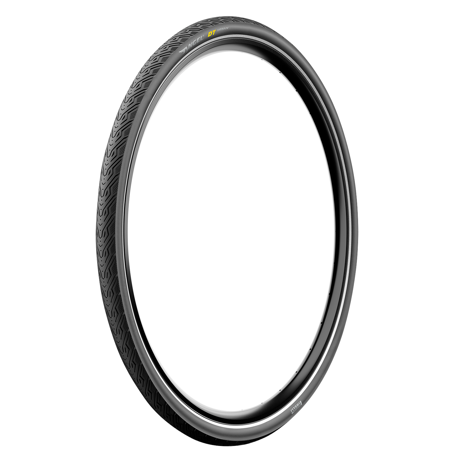 PIRELLI Angel™ DT Urban bicycle tire 700x35C (37-622) with 23C tread, designed for urban cycling and durability.