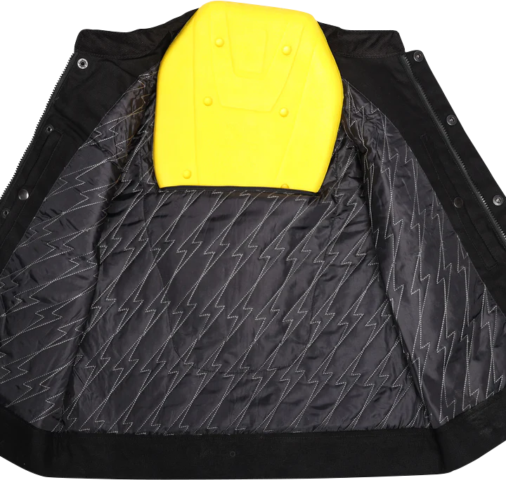 Black THRASHIN SUPPLY CO. Nightrider v2 riding vest in 2XL size, featuring durable stitching and adjustable straps.