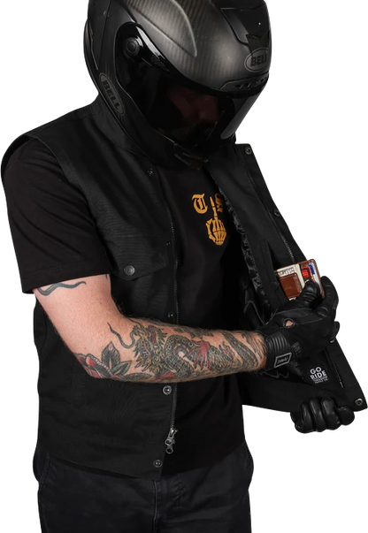 THRASHIN SUPPLY CO. Nightrider v2 Riding Vest - Black - Large TMJ-12-10