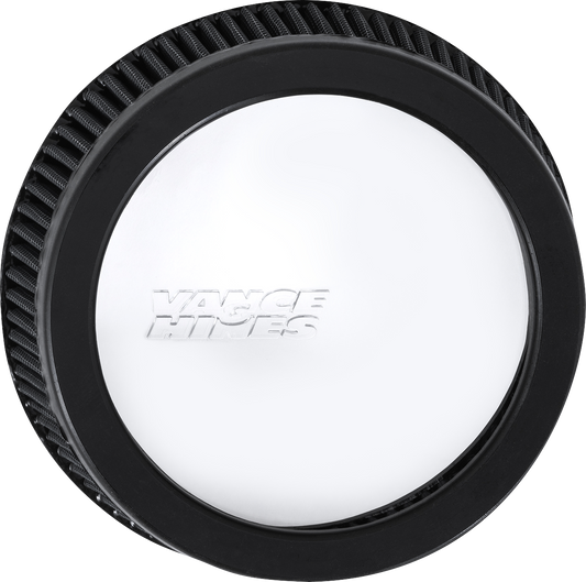 Vance & Hines VO2 Insight Air Filter for motorcycle, shown with black frame and filter element for improved airflow and performance
