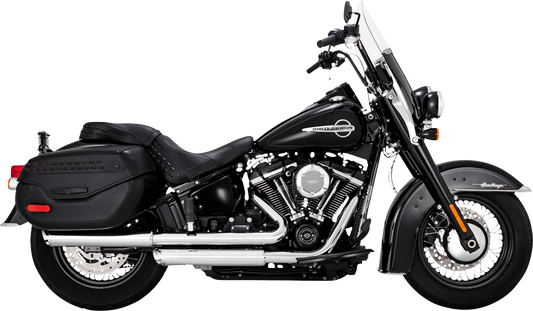 Vance & Hines 3-inch Twin Slash Chrome Slip-On Muffler with PCX Technology for motorcycle exhaust systems