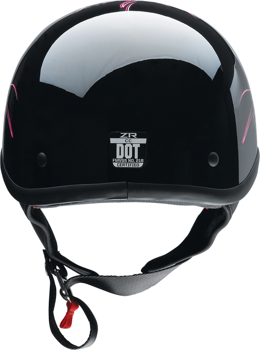 Z1R CC Beanie Helmet in Hellfire Pink with injection-molded polycarbonate shell and D-ring closure system, small size.
