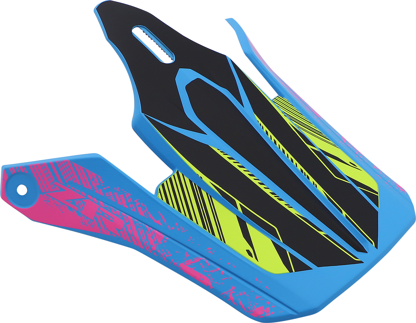 Z1R Youth F.I. Visor Kit in Fractal Matte Blue and Hi-Viz for Z1R helmets, part number 0132-1582.