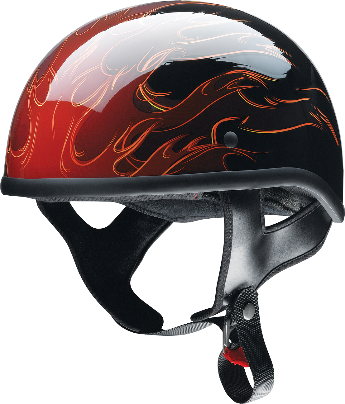 Z1R Z1R CC Beanie Helmet in Hellfire Red, large size, lightweight motorcycle helmet with sleek design and ventilation.
