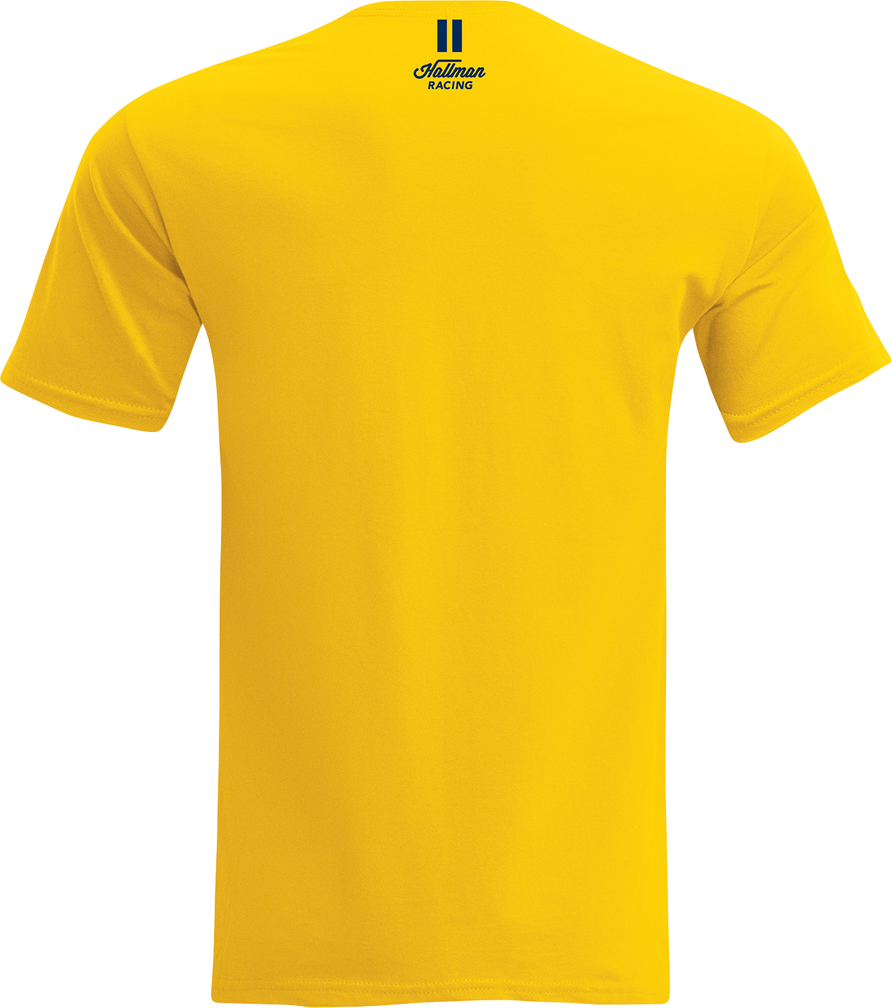 Yellow THOR Hallman Heritage T-shirt in small size, featuring the THOR logo and classic design on a comfortable fabric.