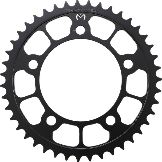 Moose Offroad 43-tooth rear sprocket for Honda motorcycles, part number 1210-1304-43-ST, showing the sprocket with teeth and mounting hole.