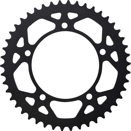 Moose Offroad 46-tooth rear sprocket for Husqvarna and KTM motocross bikes, showing the metal sprocket with teeth.