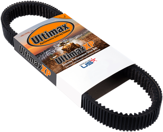 Parts Unlimited Supreme XP Belt 47-6487 for high horsepower sleds, showing a close-up of the durable drive belt.