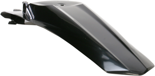 Black Acerbis rear fender for motorcycles, designed to fit models with durable body construction.