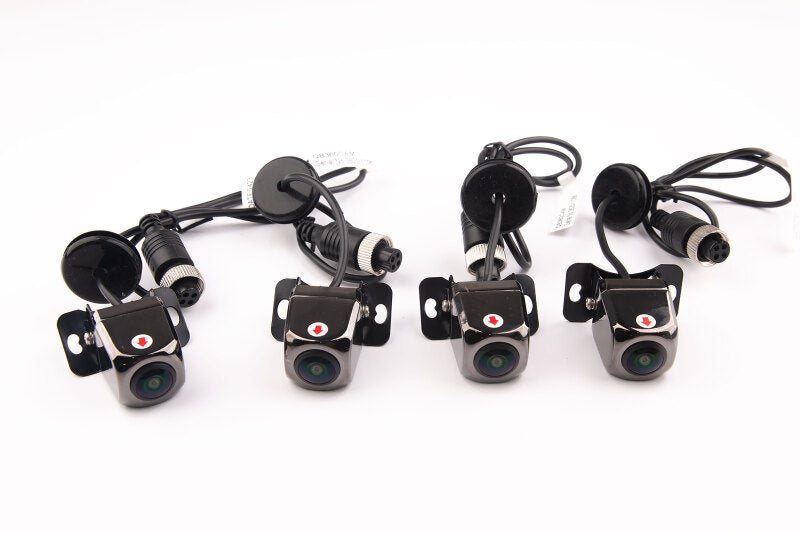 QuadBoss 360 camera system with HD cameras and wireless control for powersports vehicles, showing mounted cameras and control unit.