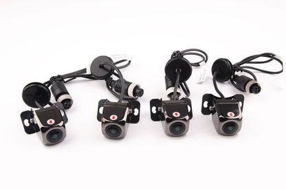 QuadBoss 360 camera system with HD cameras and wireless control for powersports vehicles, showing mounted cameras and control unit.
