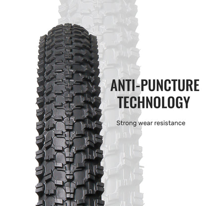 Hycline mountain bike tire 26x1.95 with durable tread for off-road cycling, suitable for cross-country riding.