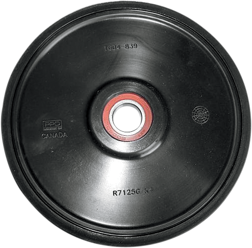 Parts Unlimited R7125G-2 001B thin idler wheel with bearing, 7.125-inch diameter, black motorcycle or machinery component
