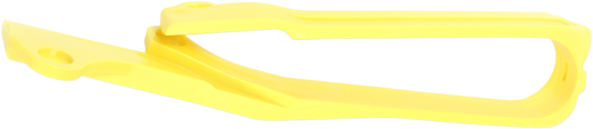 Yellow Acerbis chain slider for Suzuki motorcycles, designed to protect the chain and swingarm, with a durable body by Bill's Exhausts.