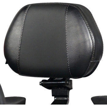 Black SHOW CHROME Ballistic Passenger Backrest for Ryker 2019-2023, designed for added comfort and support.