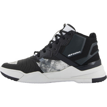 Alpinestars Speedflight shoes in black, gray, and white with US 13.5 size, featuring sporty design and durable materials.