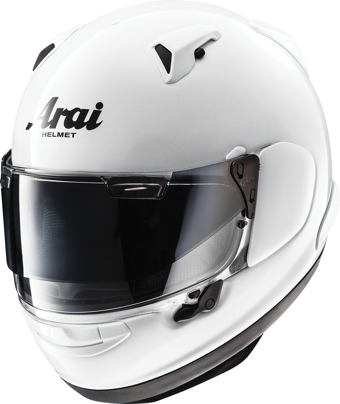 Arai Helmets VAS-V Pro Shade System with Pinlock® installed on a motorcycle helmet, showing the visor and shade mechanism.
