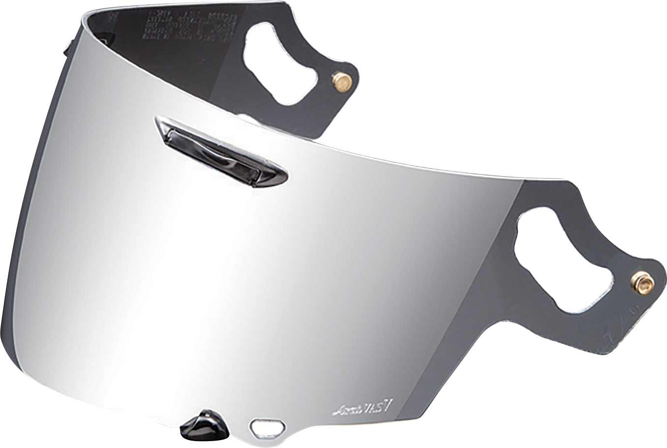 Arai Helmets VAS-V Shield in silver mirror finish with Pinlock® preparation, designed for Arai motorcycle helmets.