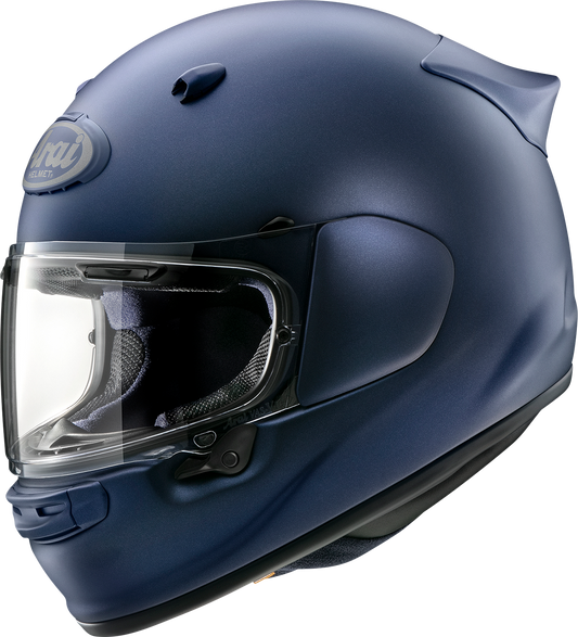 Blue Frost ARAI HELMETS Contour-X motorcycle helmet in large size with sleek design and clear visor.